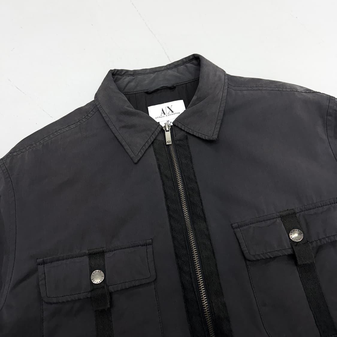 아르마니 익스체인지 투포켓 바이커 투웨이 셔츠형 집업 자켓 상품이미지3