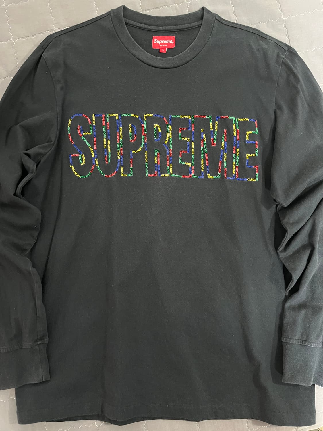 슈프림 인터네셔널 롱슬리브 블랙 L 상품이미지2