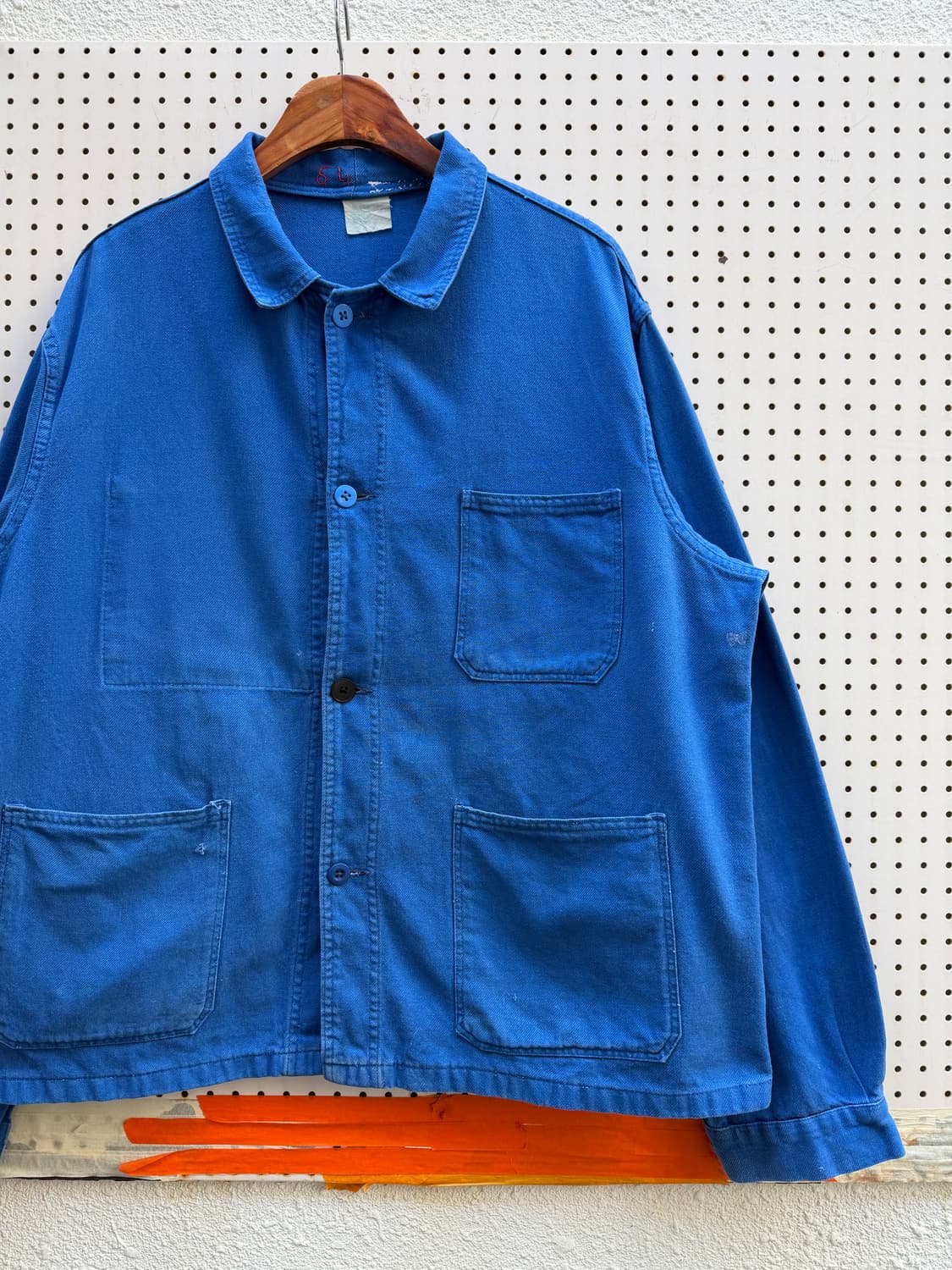 1950,60s OLD MODEL WASHED FRENCH 프렌치워크자켓 상품이미지4