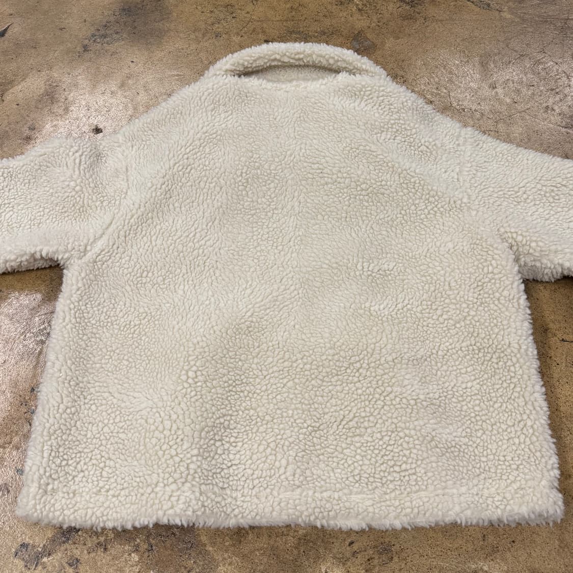 나이키 베이지 빅 더블 스우시 카라 양털 후리스 집업  상품이미지4