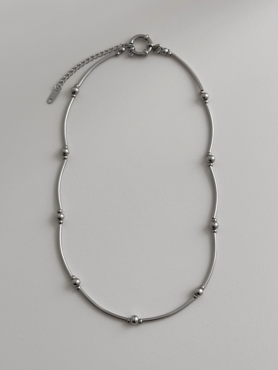 Silver pipe ball necklace 상품이미지3