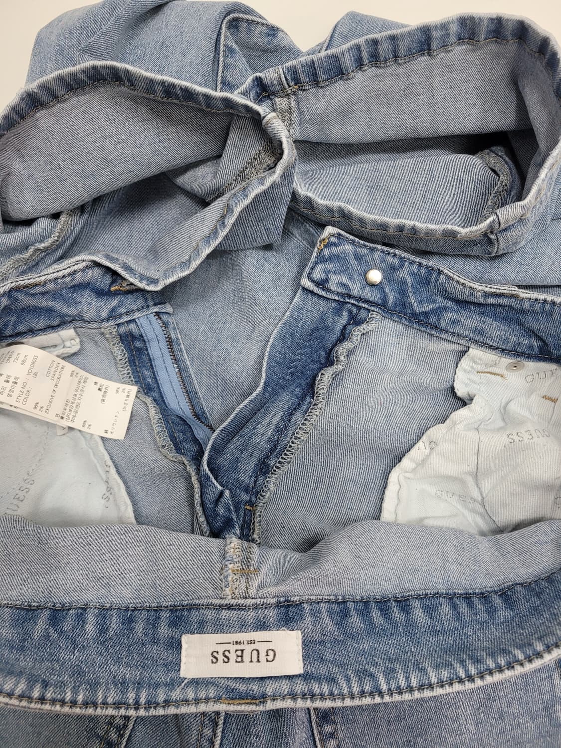 GUESS 24SS 와이드 데님 청바지 / 여 73 (29) 연청 스판 상품이미지8