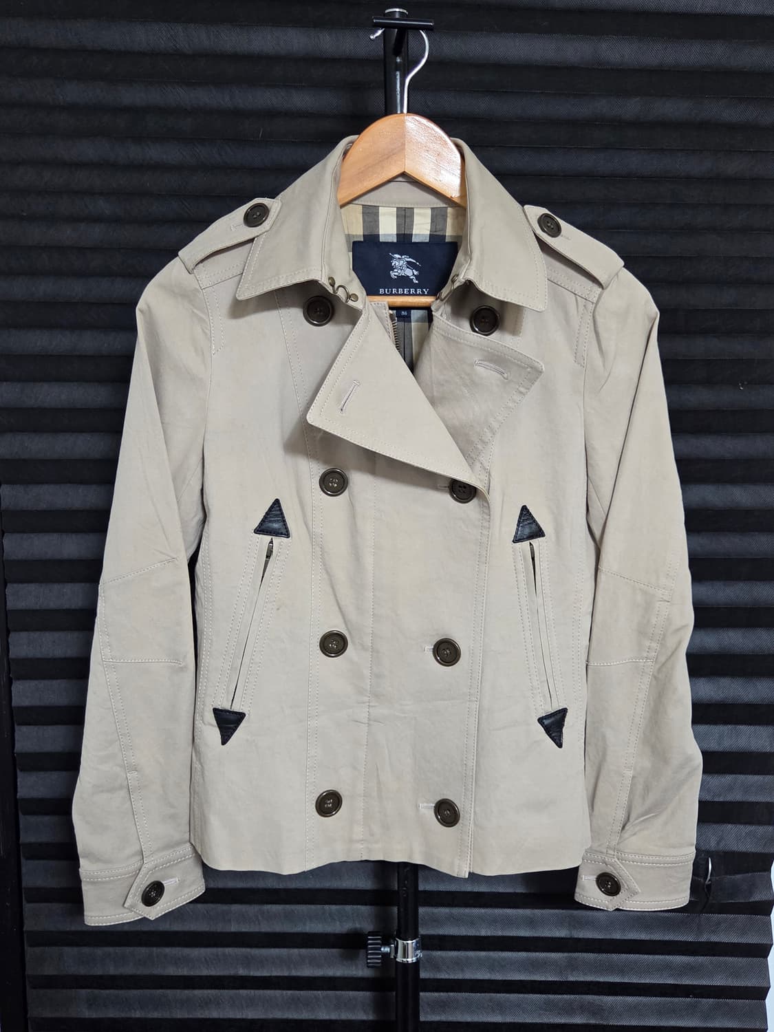 (정품) [버버리] 더블 브레스티드 트렌치 라이더 자켓 | 00049 상품이미지1