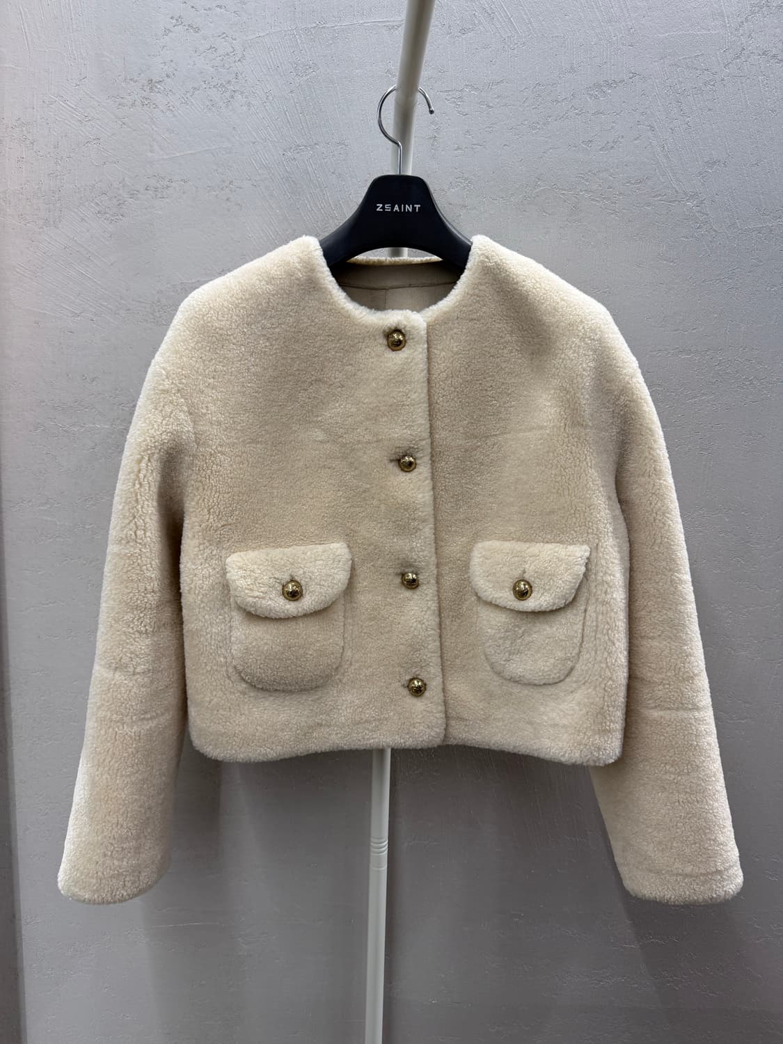 MONGDOL 몽돌 리버시블 스웨이드 무스탕 베이지 S 상품이미지5