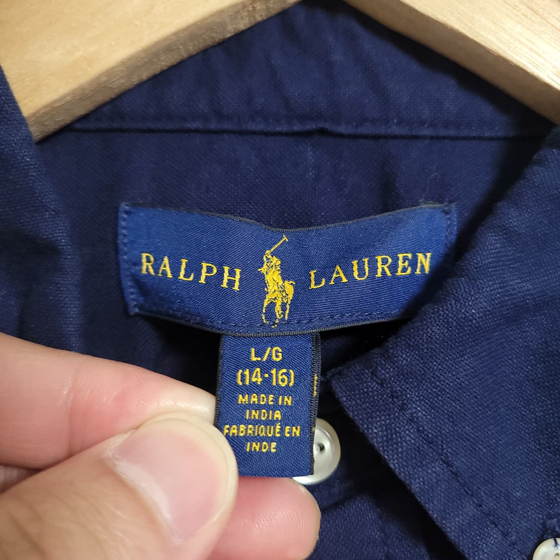 (S) POLO 폴로랄프로렌 네이비 긴팔 남방 셔츠 상품이미지3