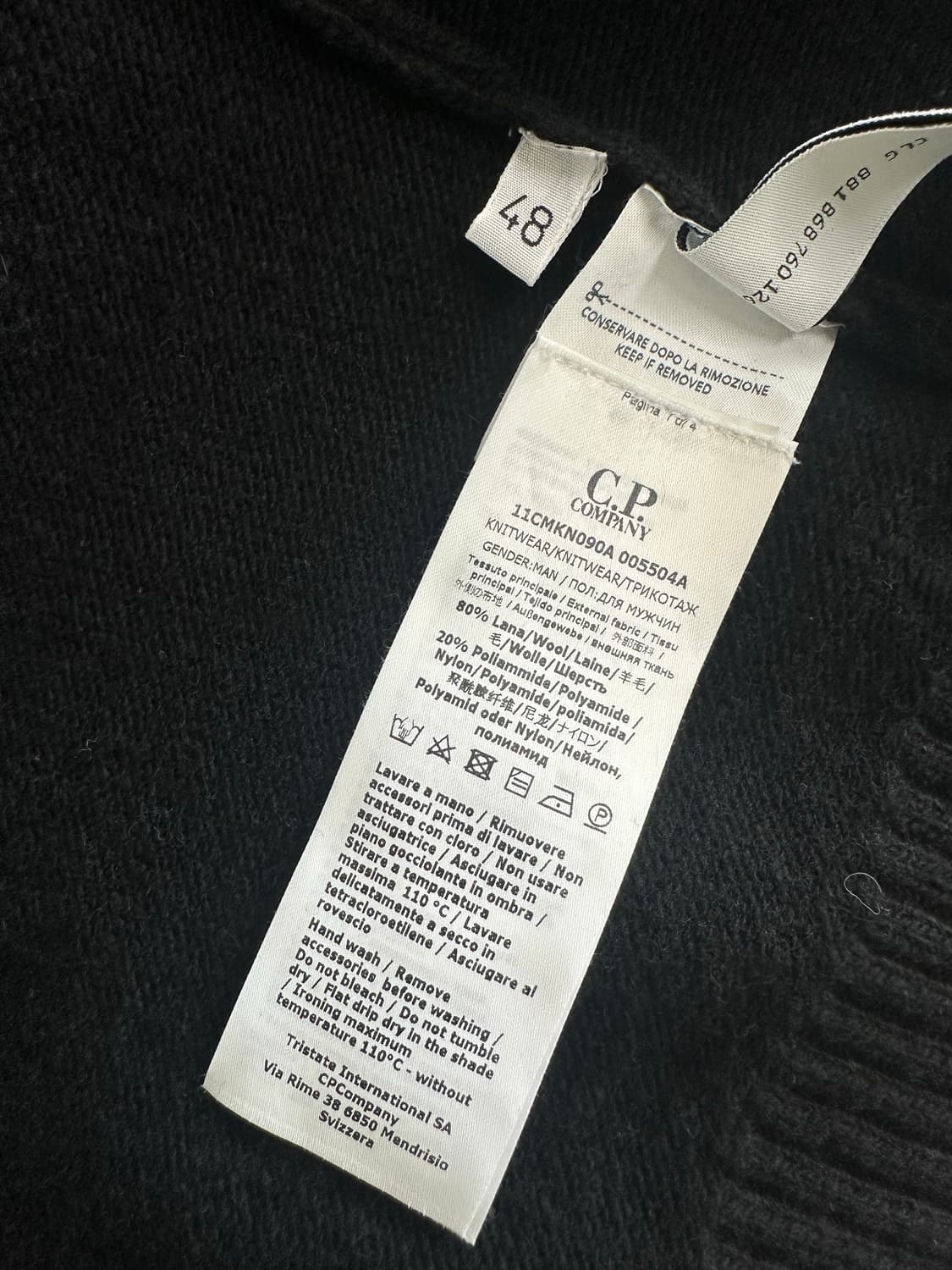 Cp컴퍼니 니트집업 가디건 블랙 상품이미지4