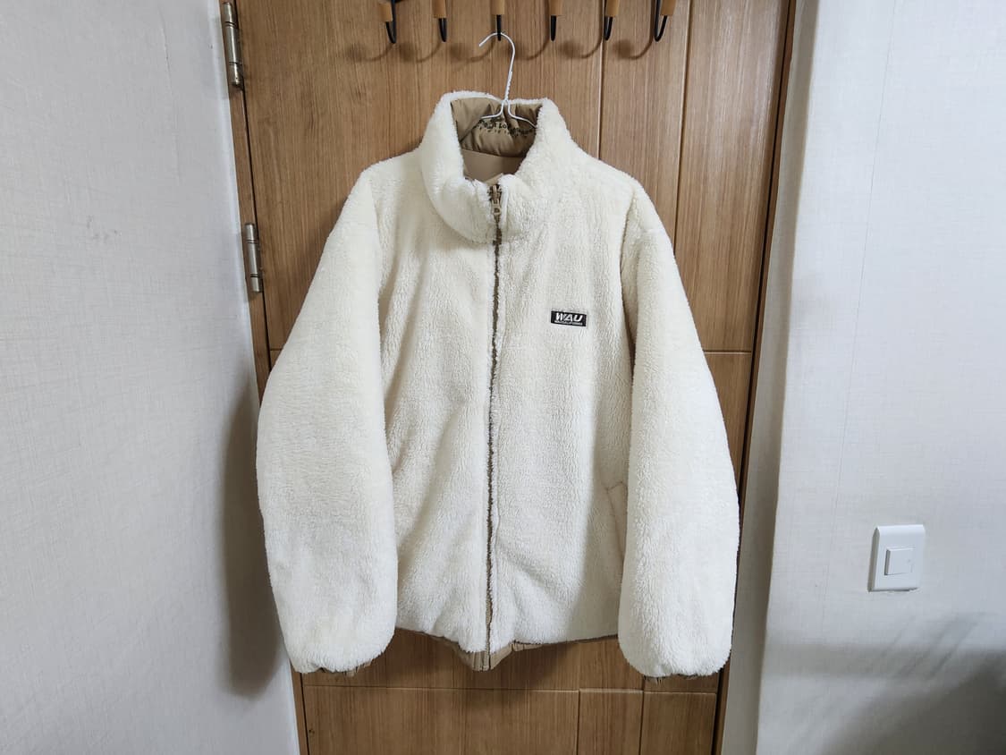 (L)후아유 양면 보아 플리스 패딩 점퍼 상품이미지1