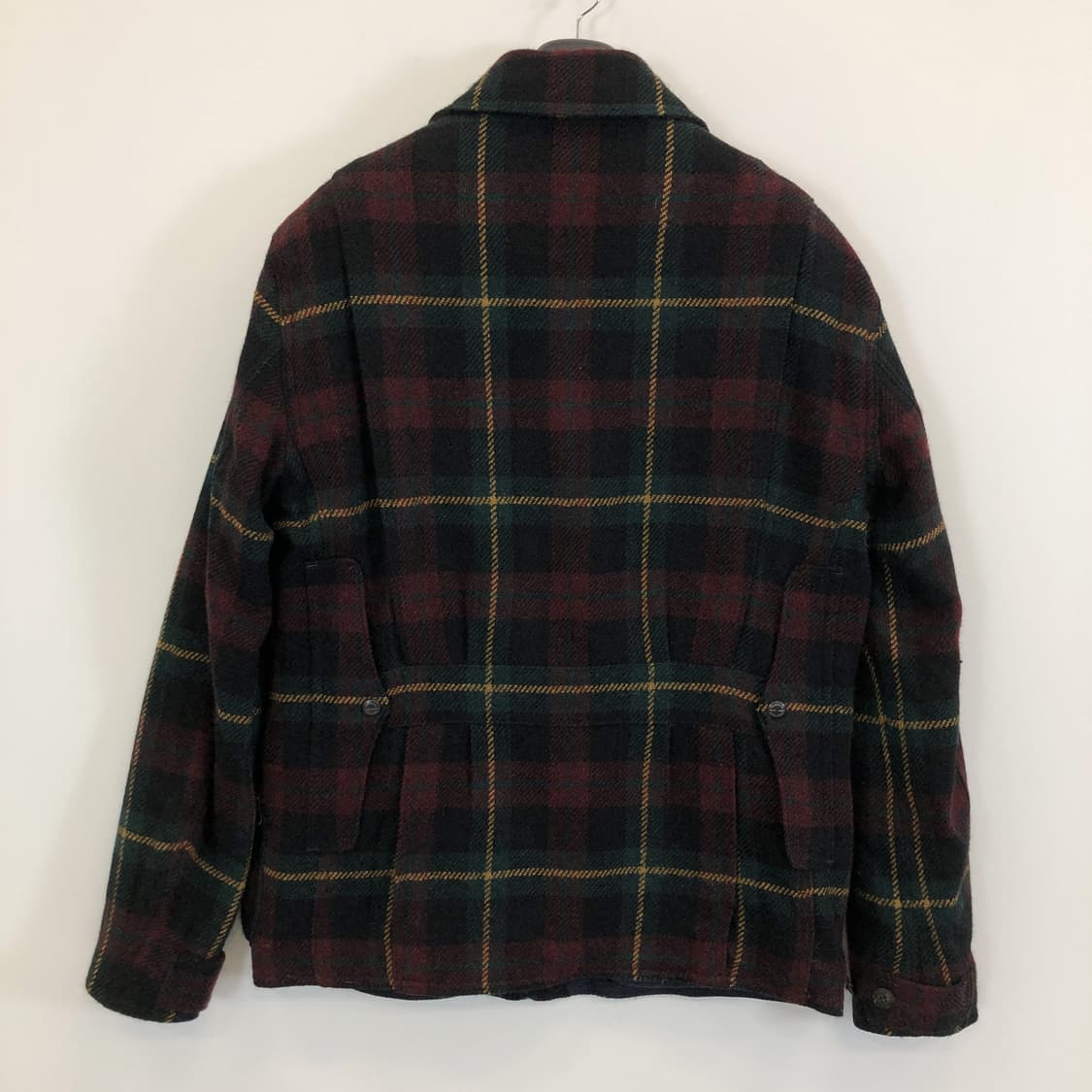 폴로 랄프로렌 타탄체크 알파카 울 헌팅자켓 S  상품이미지4