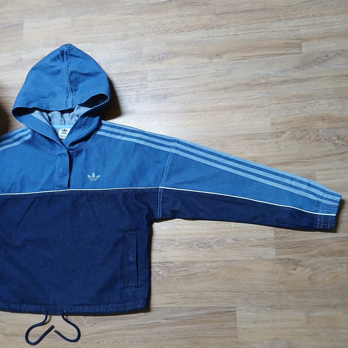 Adidas 아디다스 제니 데님 크롭 아노락 후드 청 후드 상품이미지6