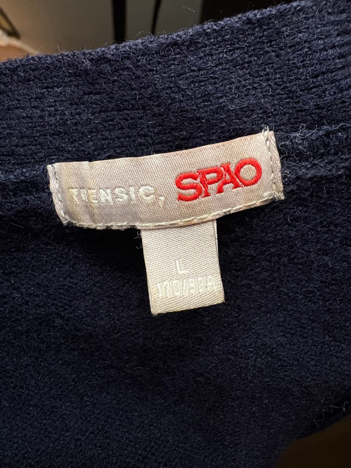 아가일 패턴 네이비 브이넥 가디건 상품이미지2