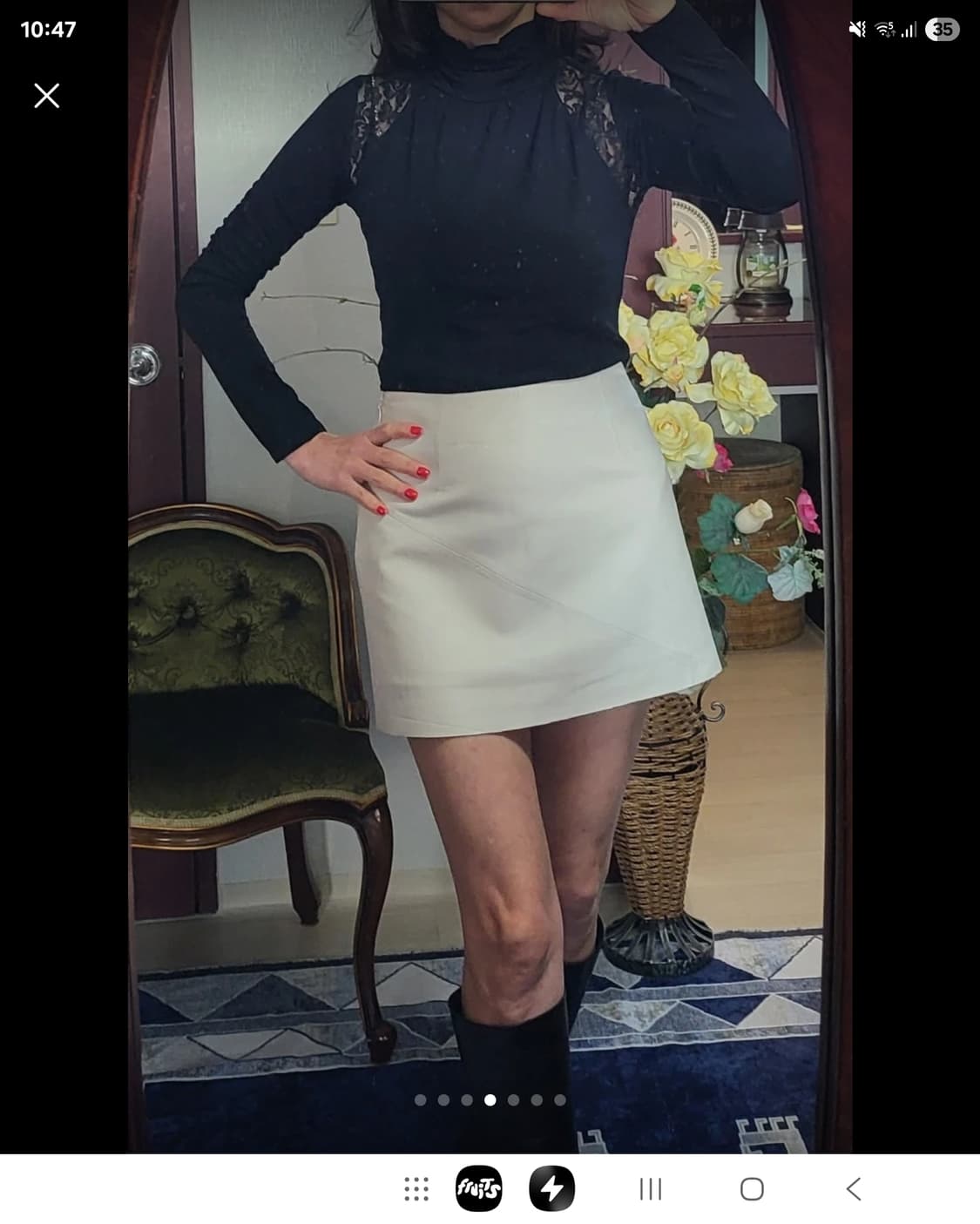 새상 프랑스 모르간 모달 레이스 컷아웃 셔츠  상품이미지7