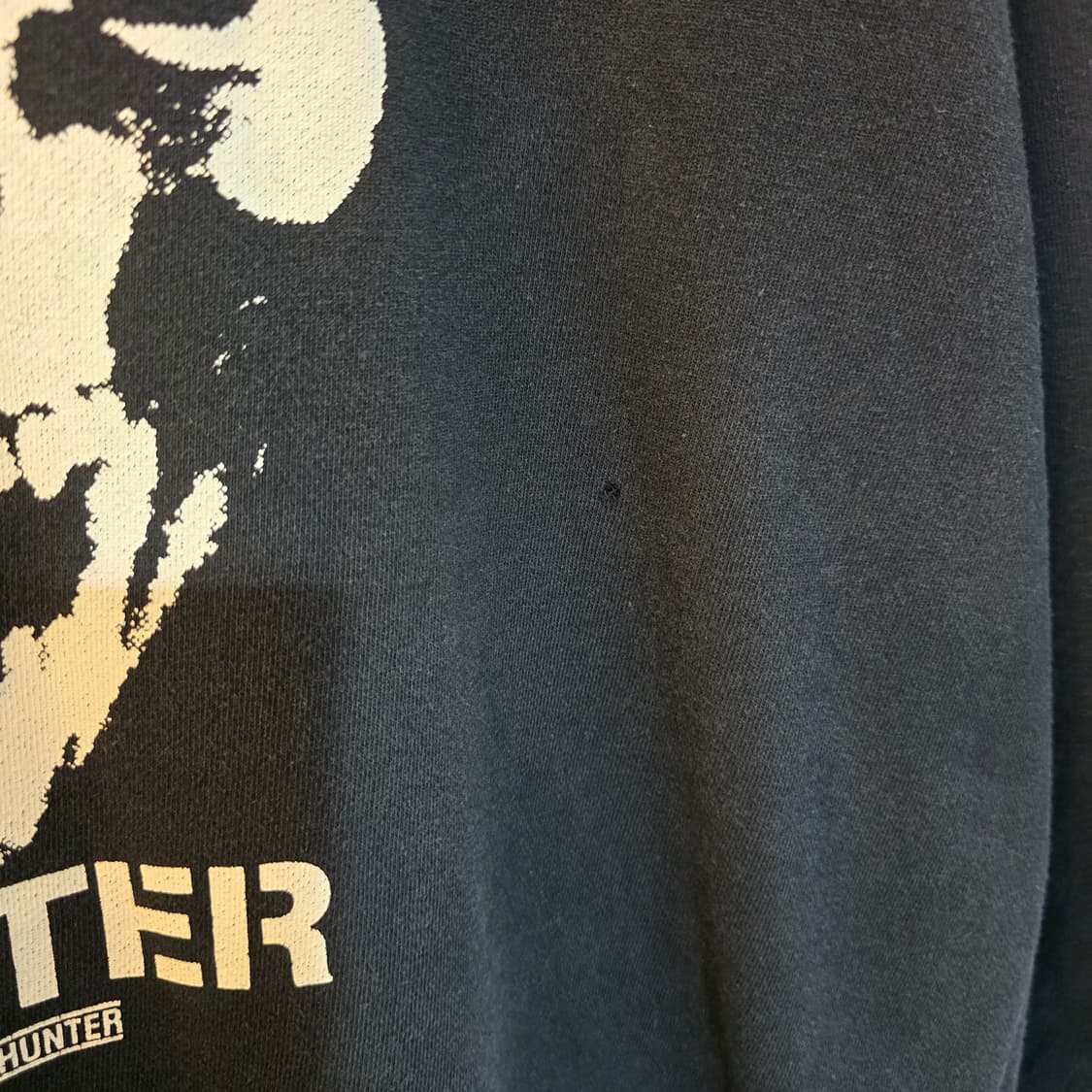 바운티헌터 스컬 프린팅 맨투맨 블랙 L 오버핏 상품이미지8