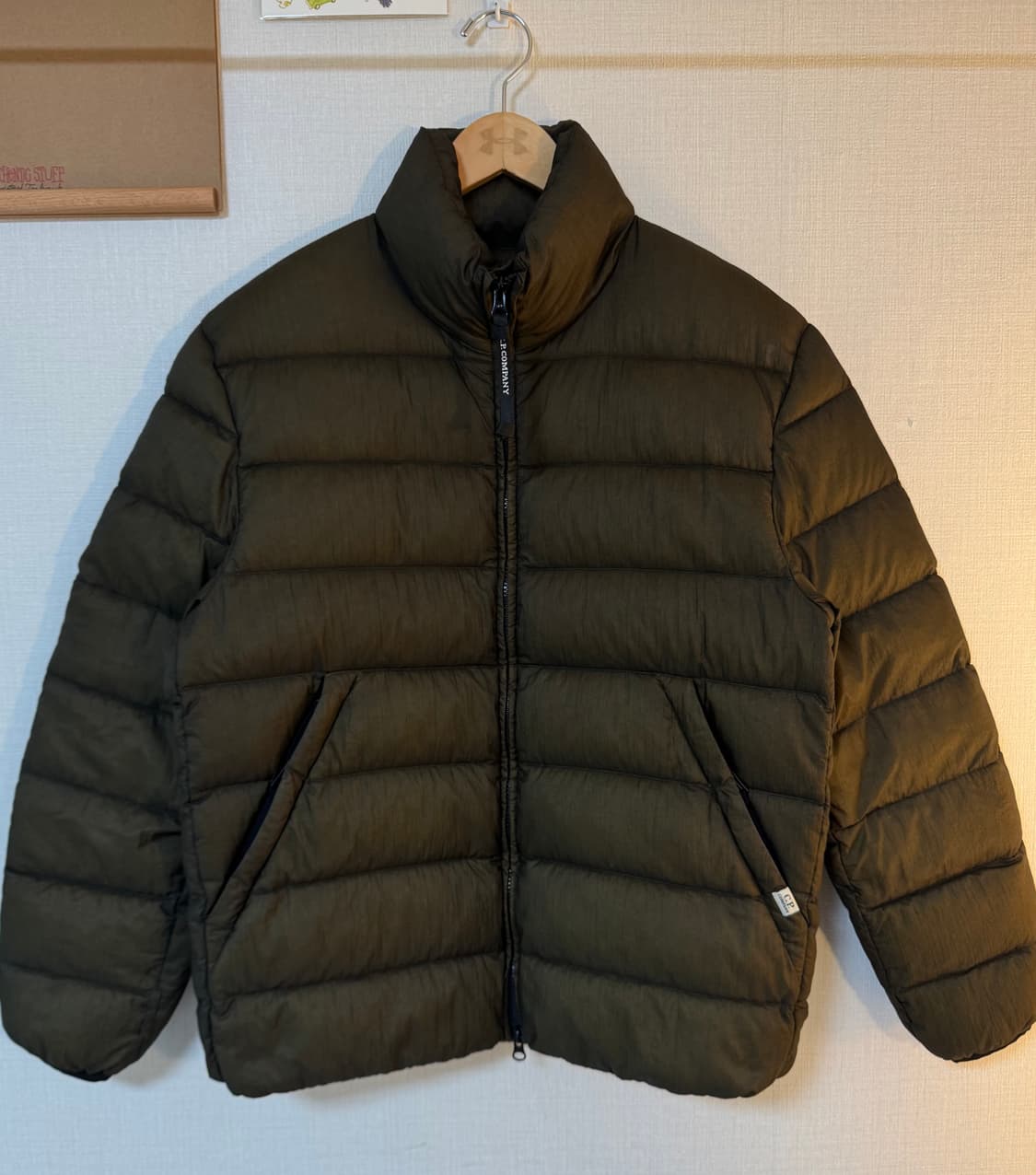 [L]CP컴퍼니 나일론 가먼트 다운 패딩 자켓 카키 상품이미지1
