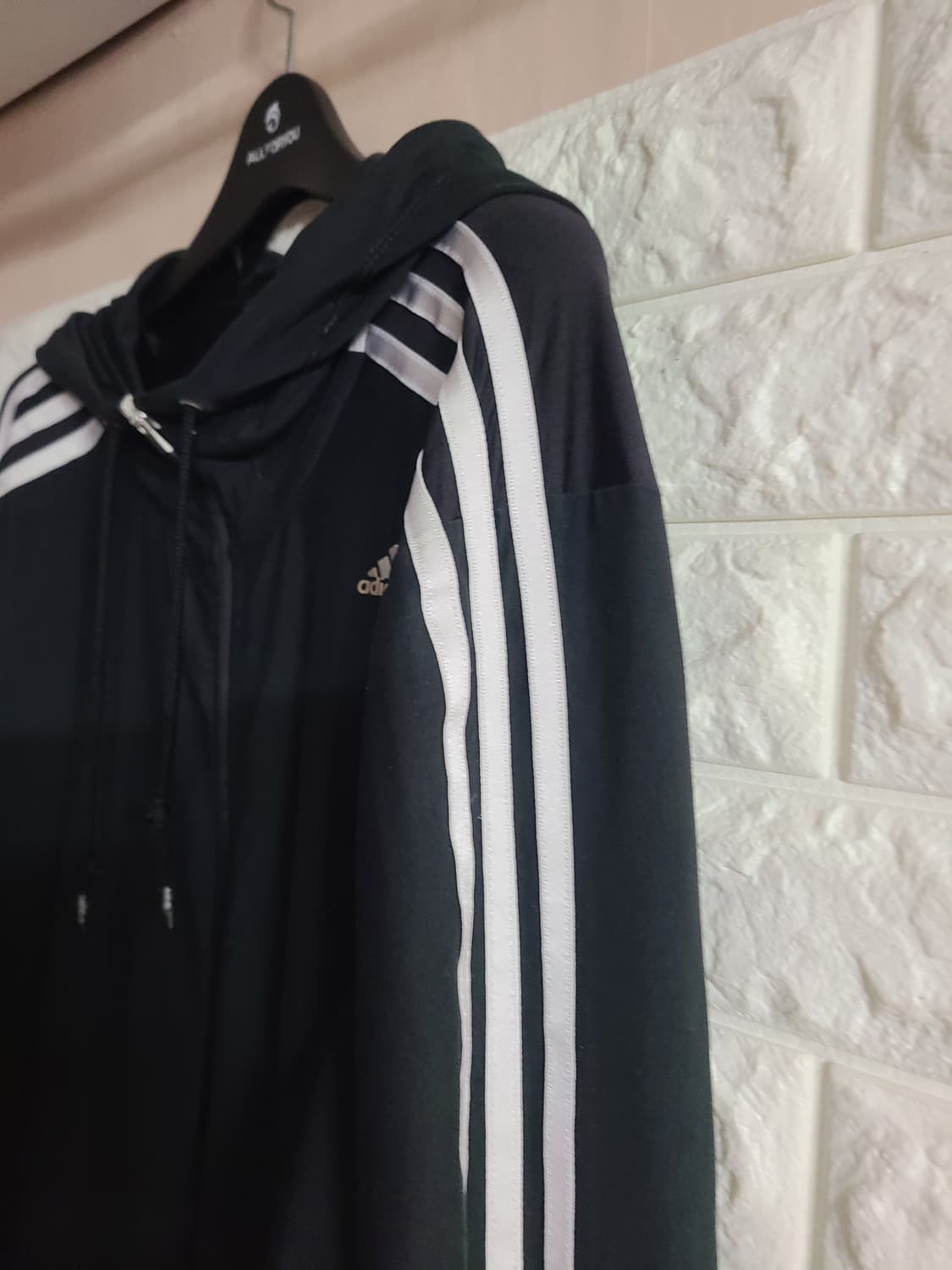 [수]아디다스 삼선 후드 집업 블랙(105) 상품이미지4