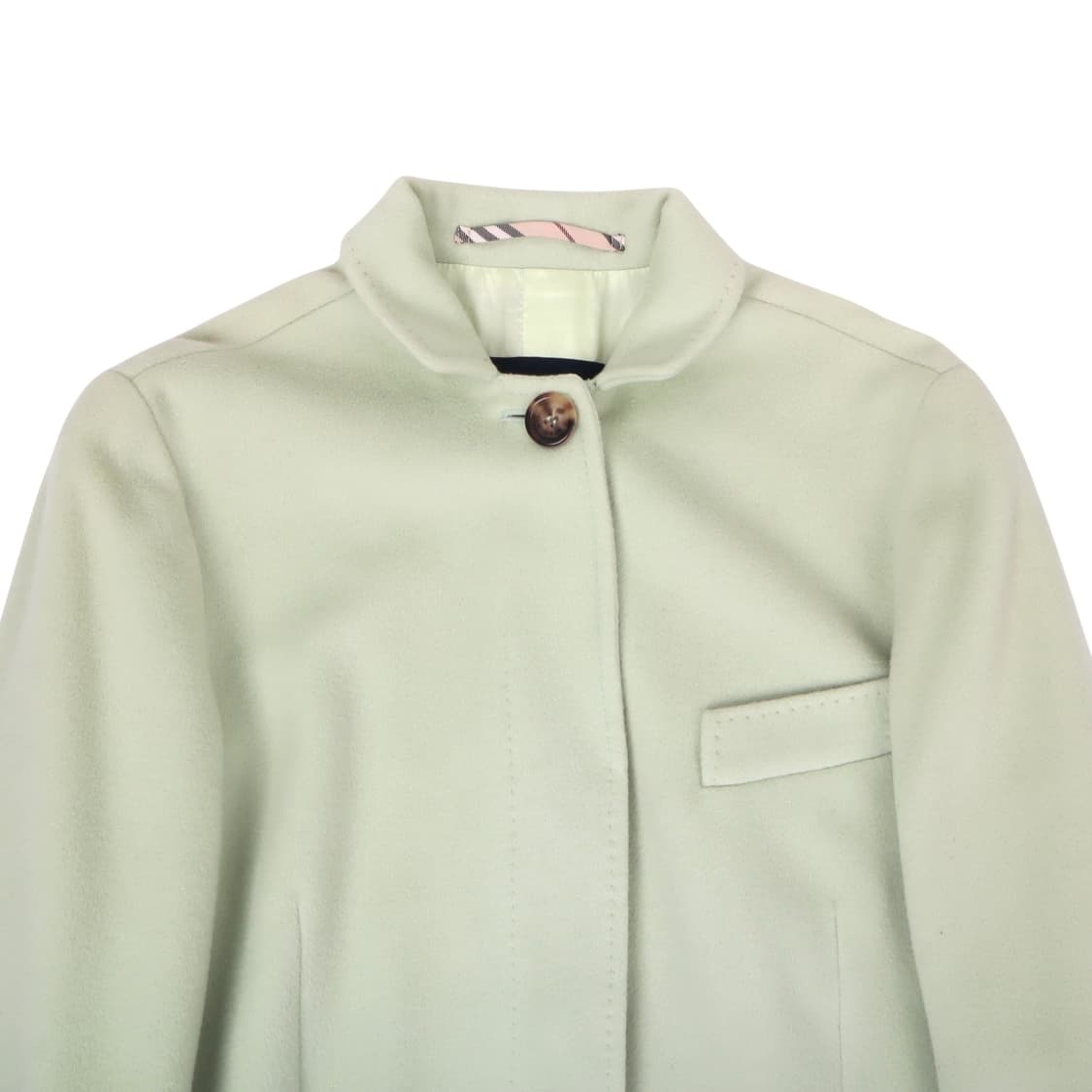 버버리 펄 그린 울 히든 싱글 코트 상품이미지2