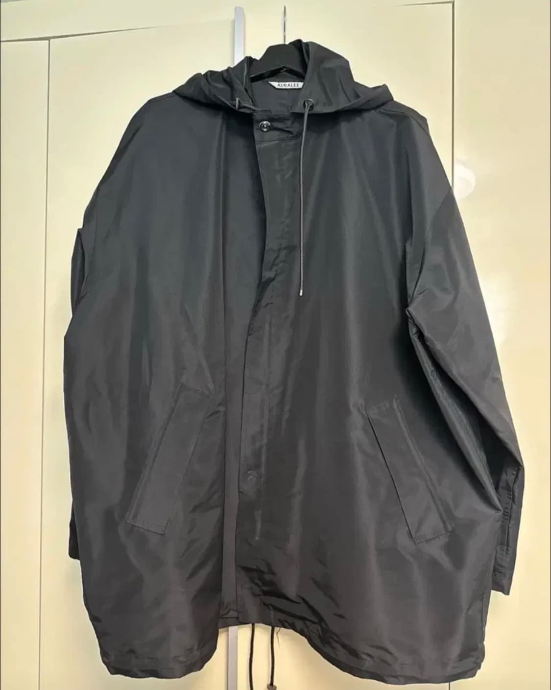 오라리 실크 후디드 블루종 블랙 5사이즈 상품이미지1