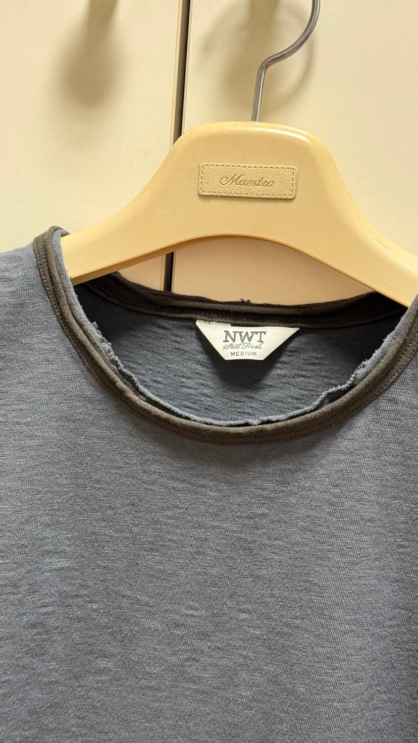 [M] 8division NWT raw edge tee 차콜 상품이미지2