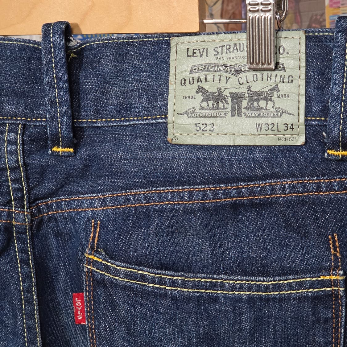 리바이스 523 워싱 데님 팬츠 상품이미지4