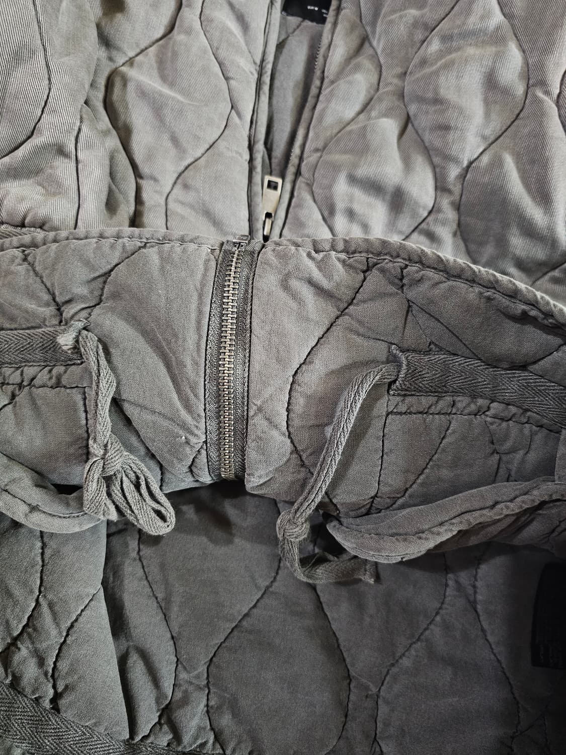 [M] ZARA 자라 빈티지 워싱 피그먼트 다잉 퀼팅 패딩 점퍼 상품이미지9