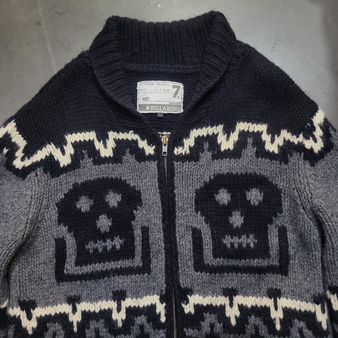 BILLABONG 수입 빈티지 헤비울 스컬 스웨터 상품이미지2