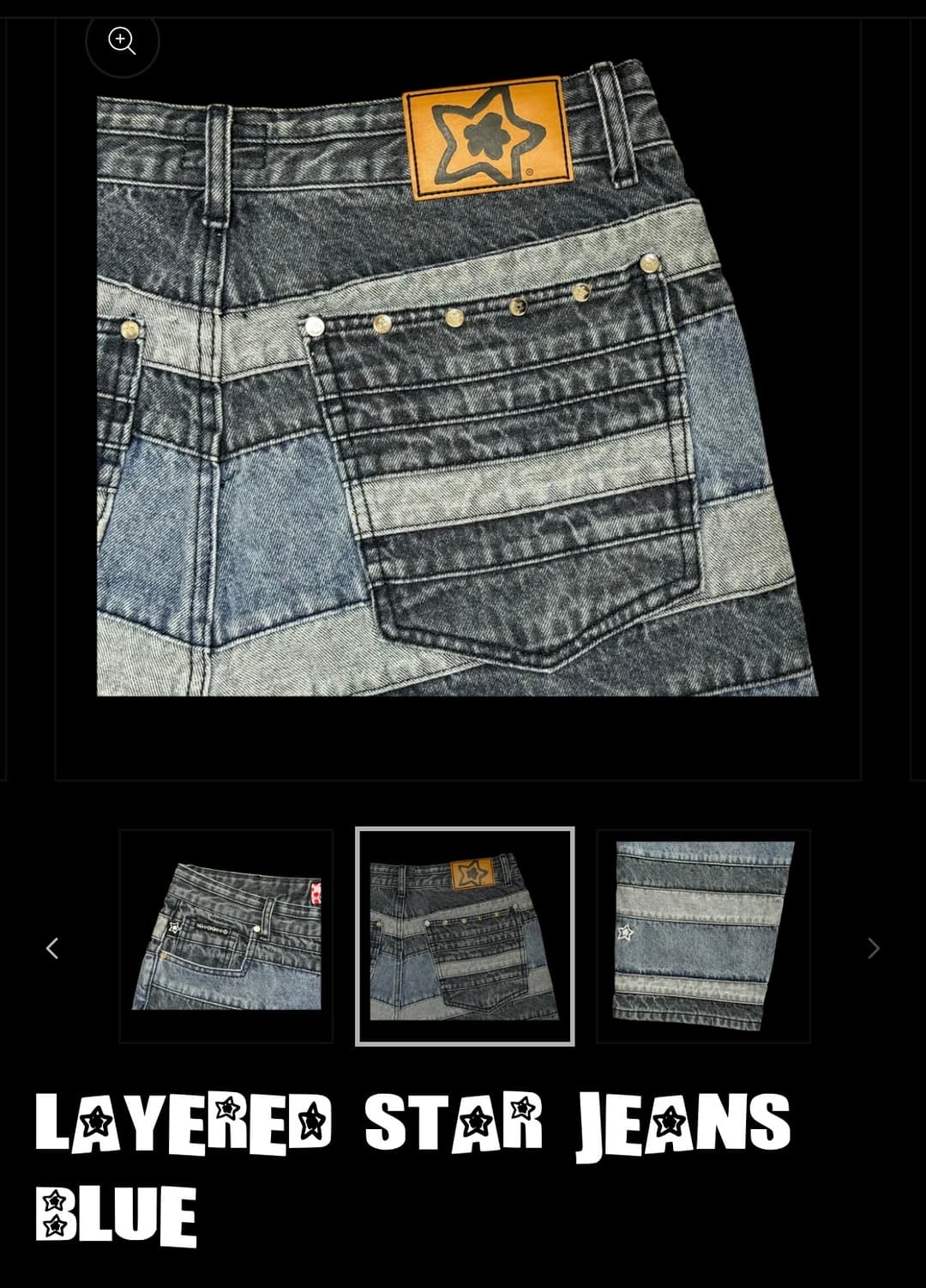 [32] 스타팀 LAYERED STAR JEANS BLUE 스타팀 바지 상품이미지4