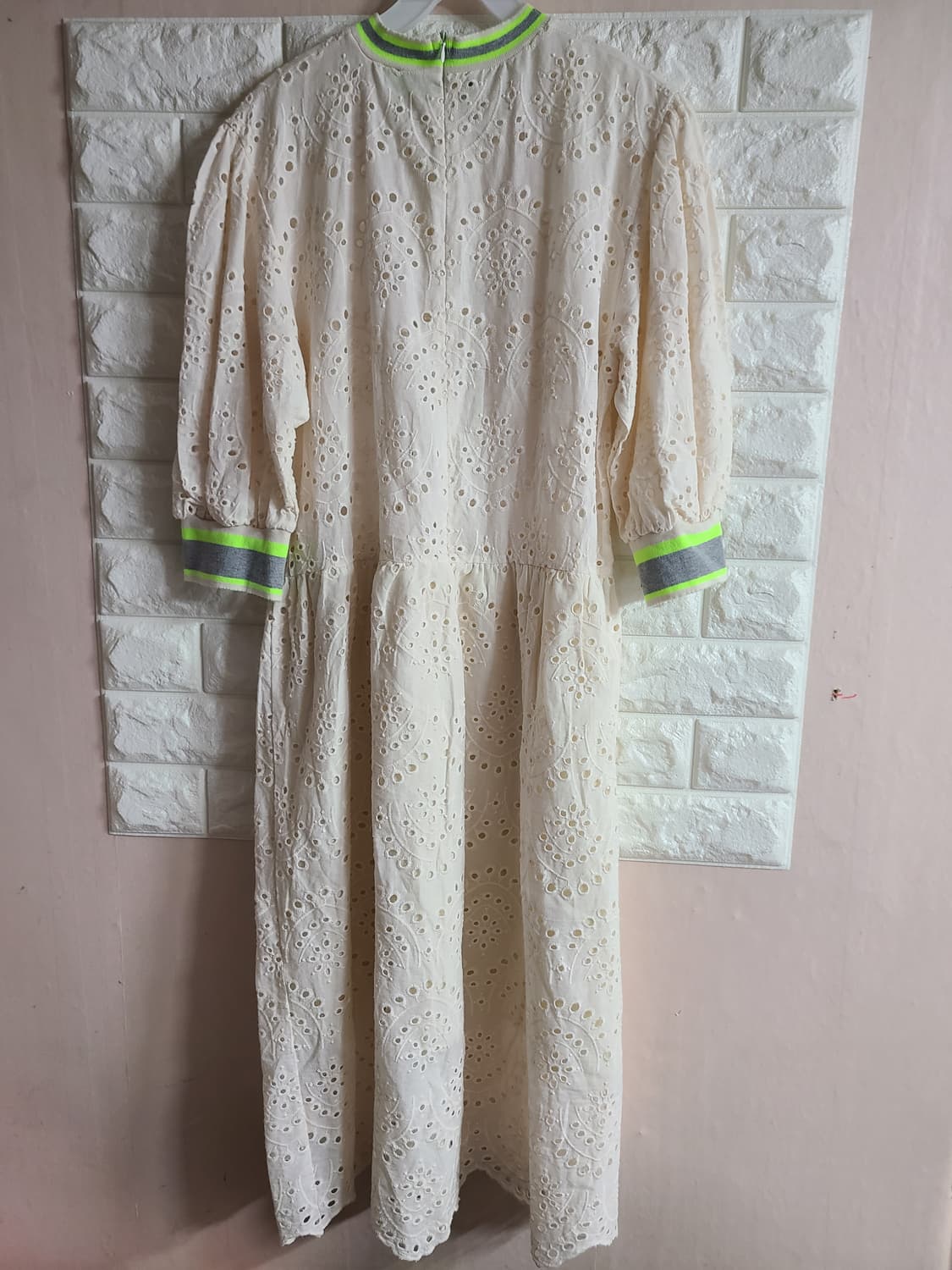 아이보리 아일렛 원피스 펀칭 레이스(55-66) 상품이미지5