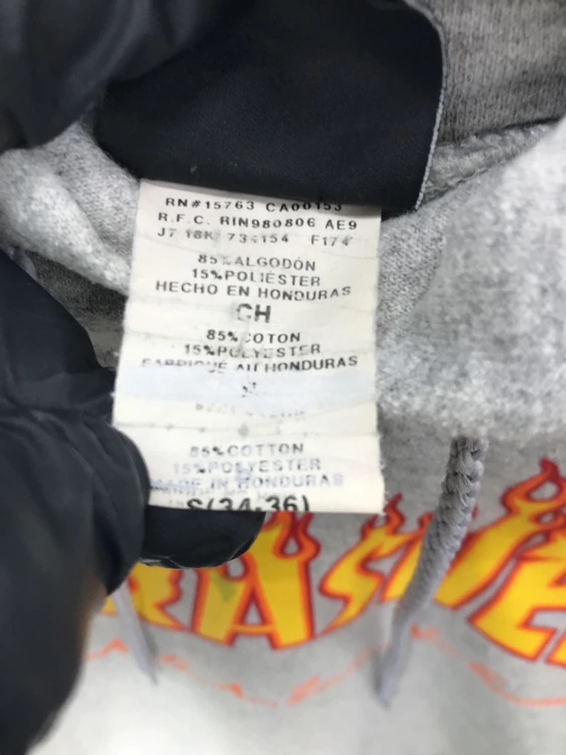 Thrasher Flame Logo Grey Hoodie 상품이미지7