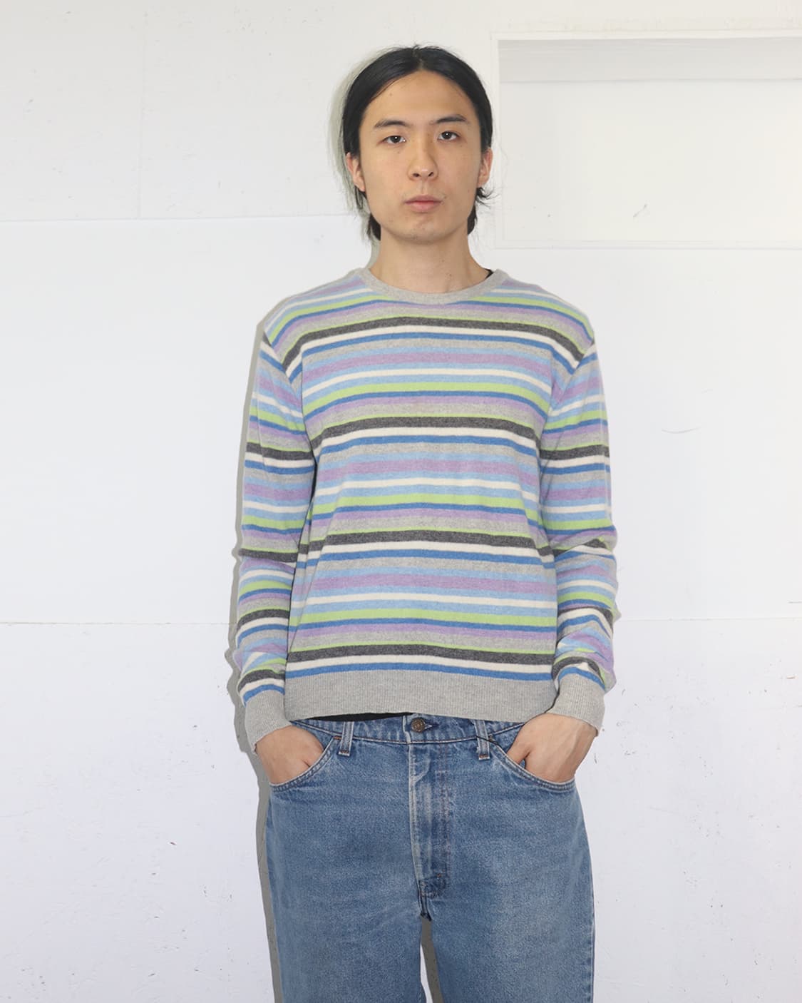 로베르토 콜리나 멀티 컬러 스트라이프 스웨터 상품이미지1