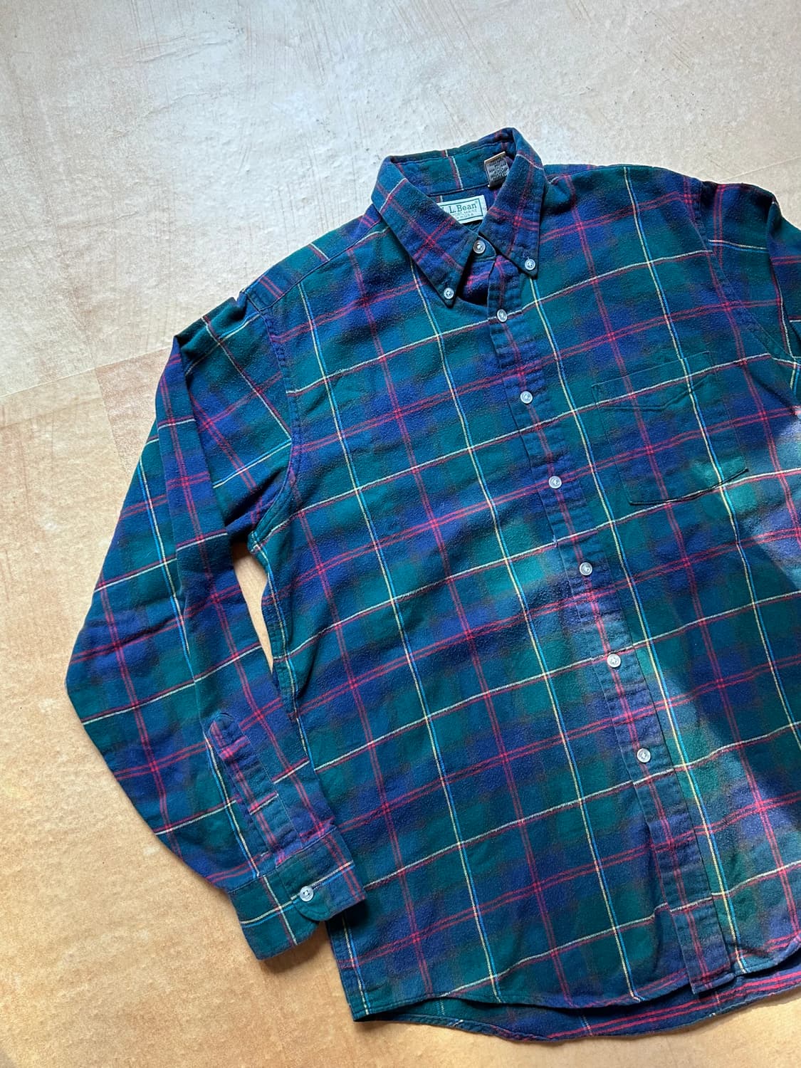 90s 엘엘빈 플란넬 체크 셔츠 Made in USA 상품이미지2