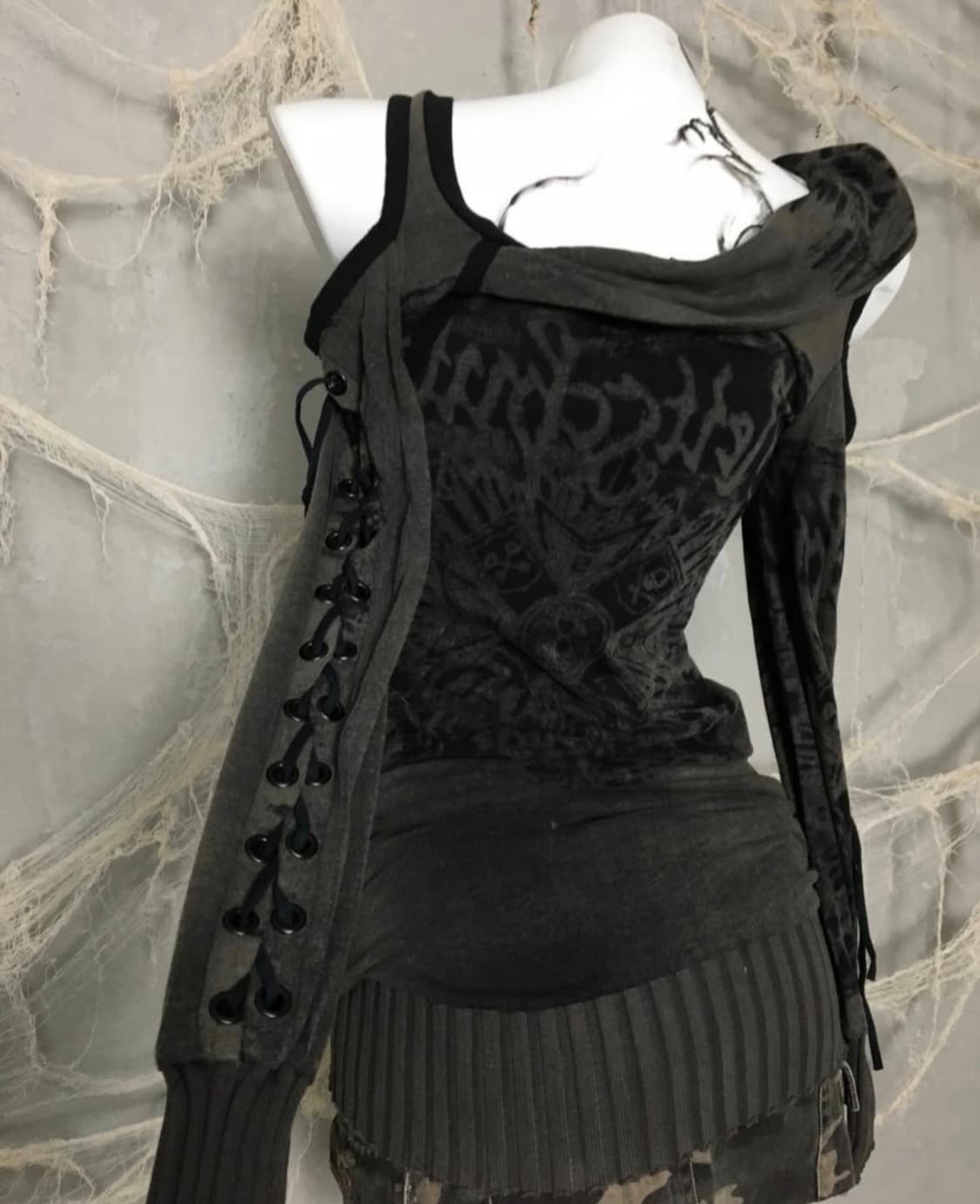 Salvage 샐비지 오프숄더 롱슬리브 원피스 상품이미지3