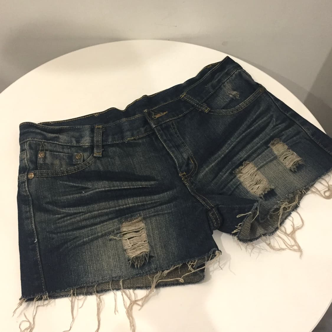 Vintage 빈티지 갸루 펑크 데미지 워싱 숏팬츠 상품이미지2