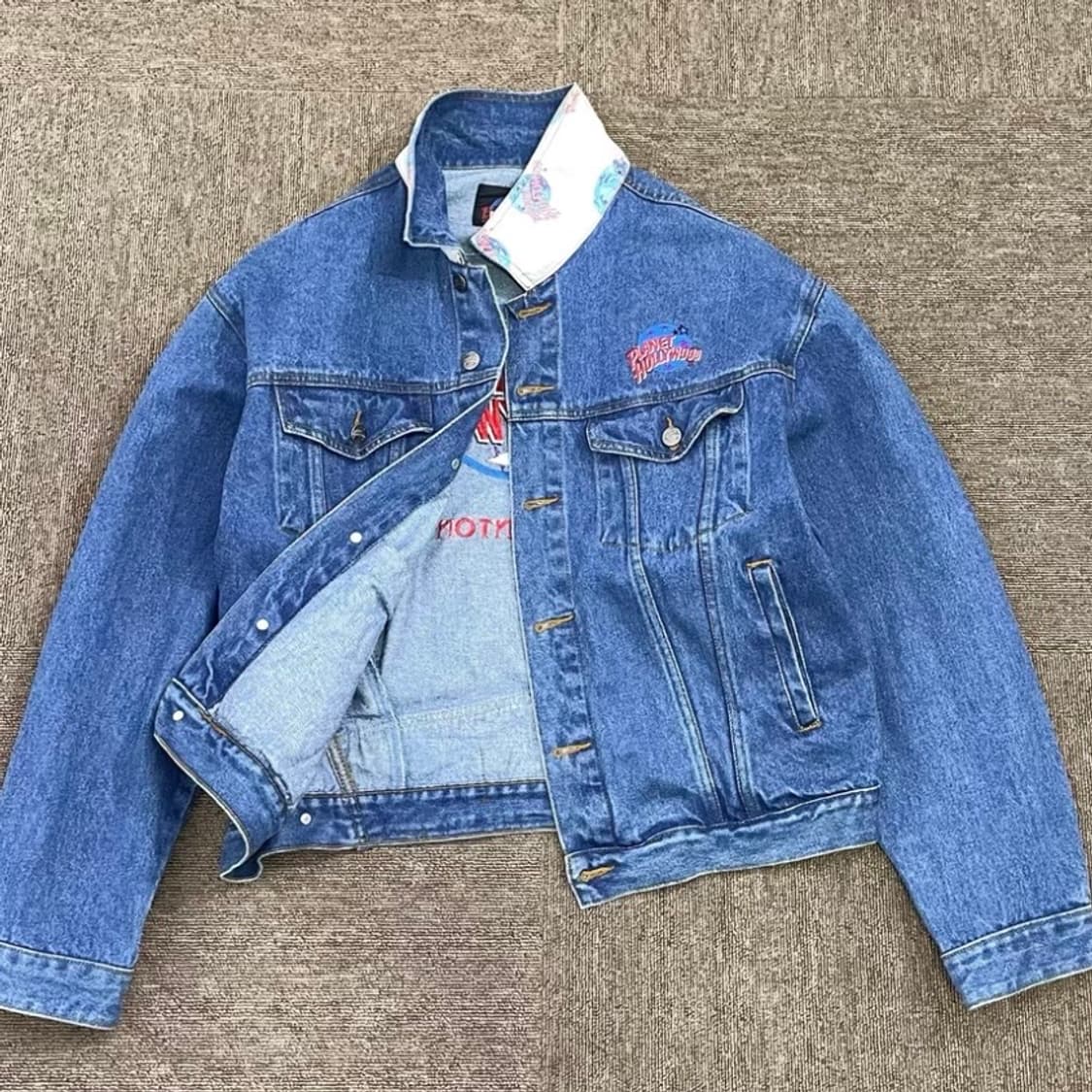 Hollywood 90s 오리지널 데님 봄버 자켓 상품이미지2