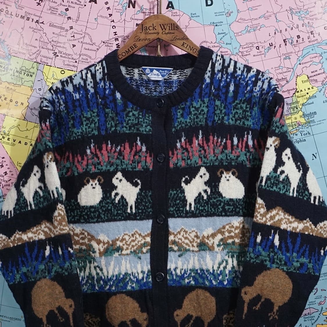 뉴질랜드 Pure Wool 핸드메이드 가디건 상품이미지2