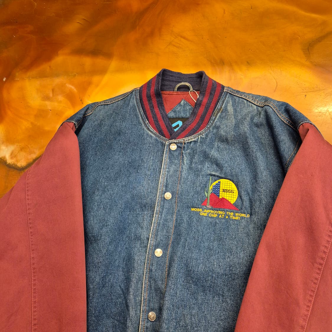 Tri-Mountain 데님 바시티 자켓 2XL 상품이미지3