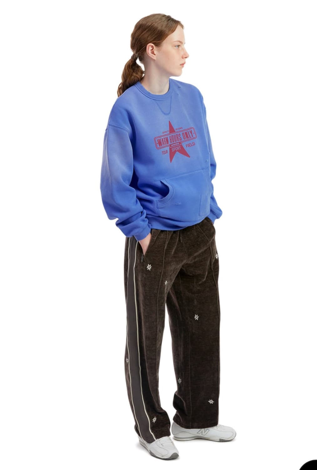 썬러브 맨투맨 faded patch pocket crew blue 상품이미지1