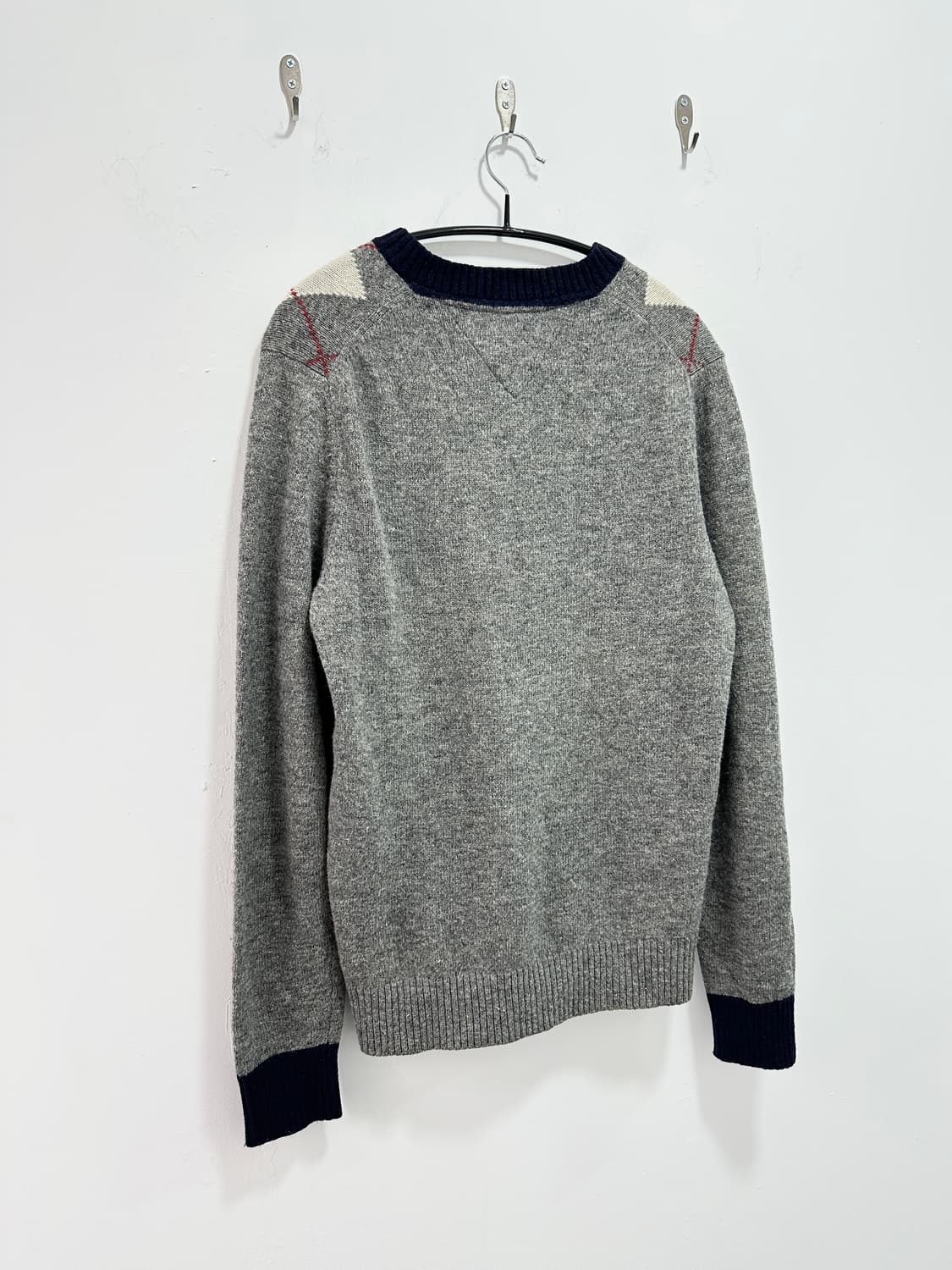 Tommy Hilfiger argyle pattern v neck kni 상품이미지5