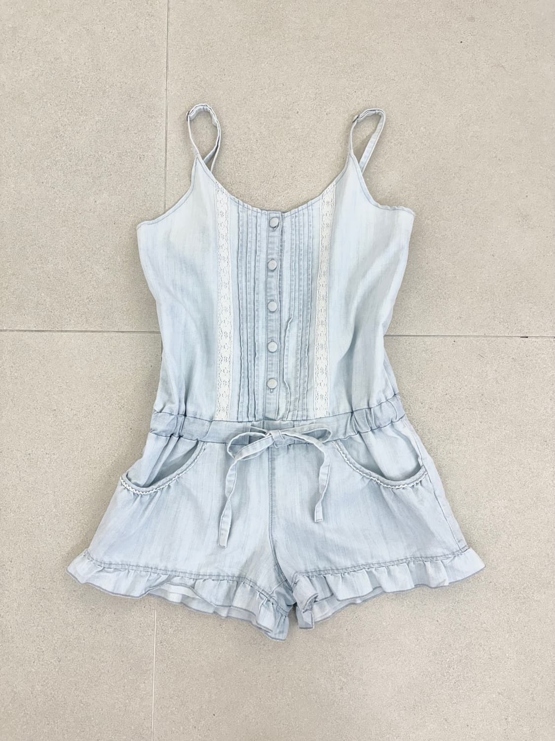 연청 레이스 멜빵바지 상품이미지1