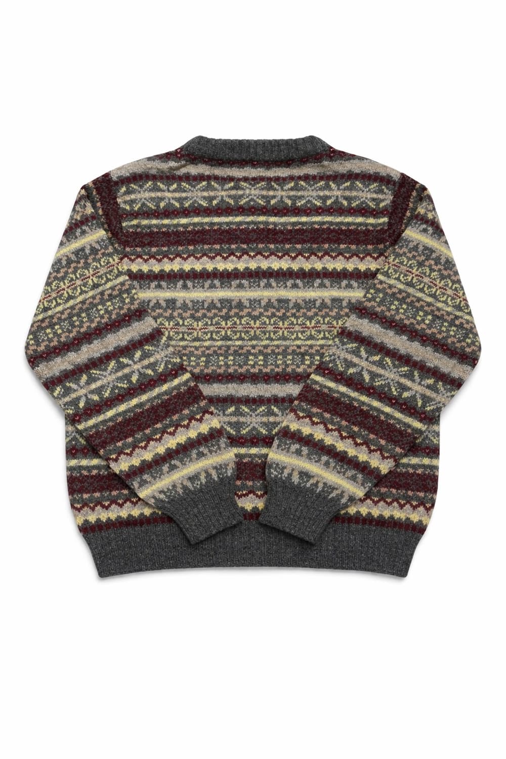 JPN 일본 빈티지 페어아일 노르딕 패턴 울100 집업 니트 가디건 M 상품이미지2