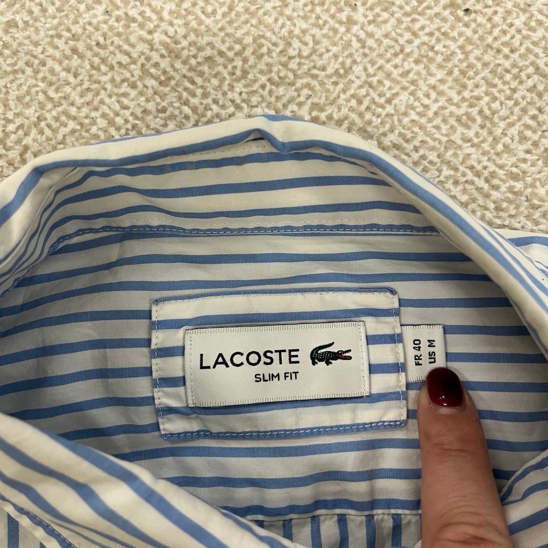[40] 라코스테 슬림핏 스트라이프 셔츠 남방 0106M1 상품이미지2