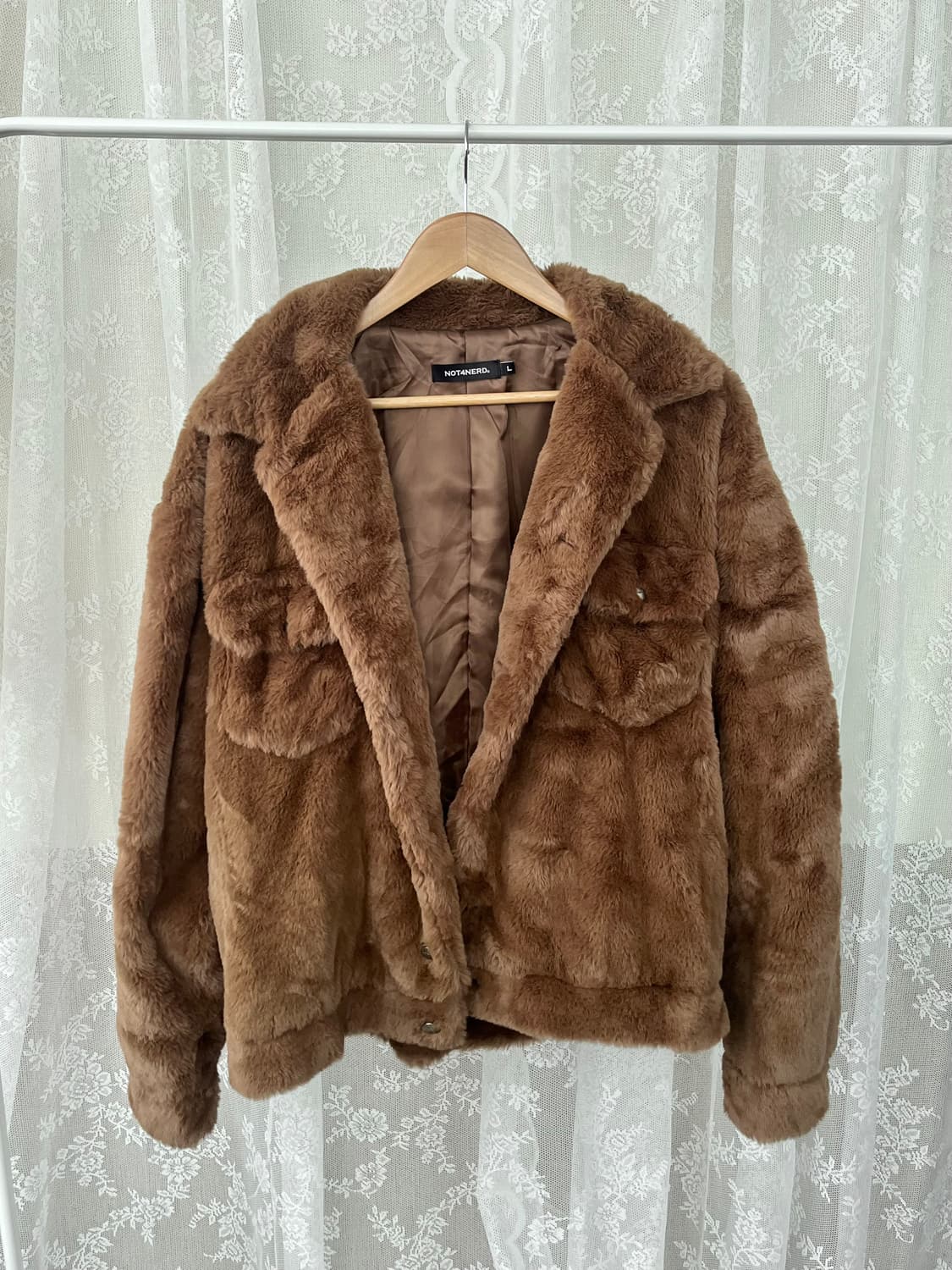 L) 낫포너드 퍼 트러커 자켓 브라운 상품이미지3