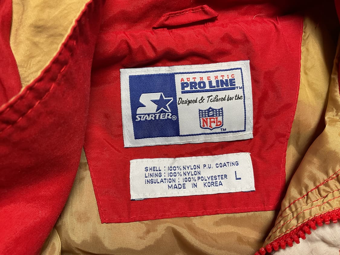 빈티지 스타터 NFL 49ers 후드자켓 L 상품이미지3