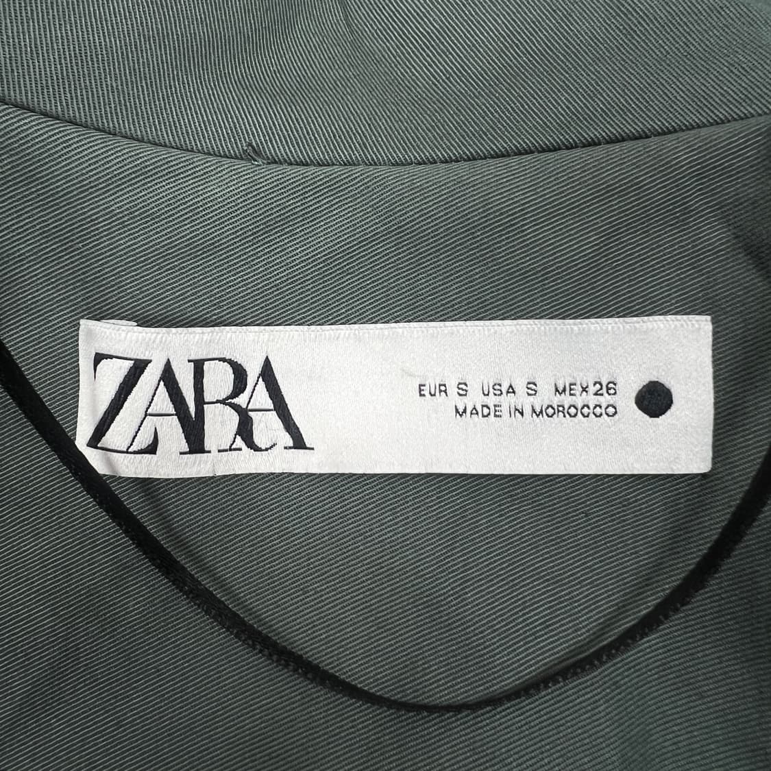 자라 ZARA 여성 맥코트 오버핏 롱 트렌치코트 카키 상품이미지7