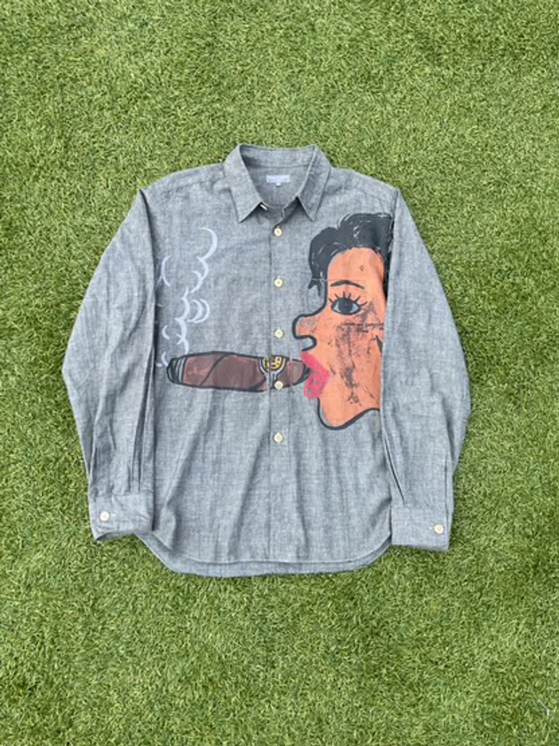 꼼데가르송 옴므 아카이브 AD2002 Cuban Cigar 페인팅 셔츠  상품이미지1