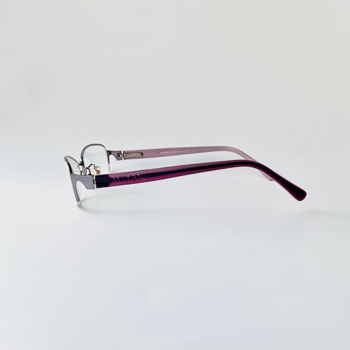 데드스탁 사각 라운드 티타늄 반무테 안경 332 상품이미지4