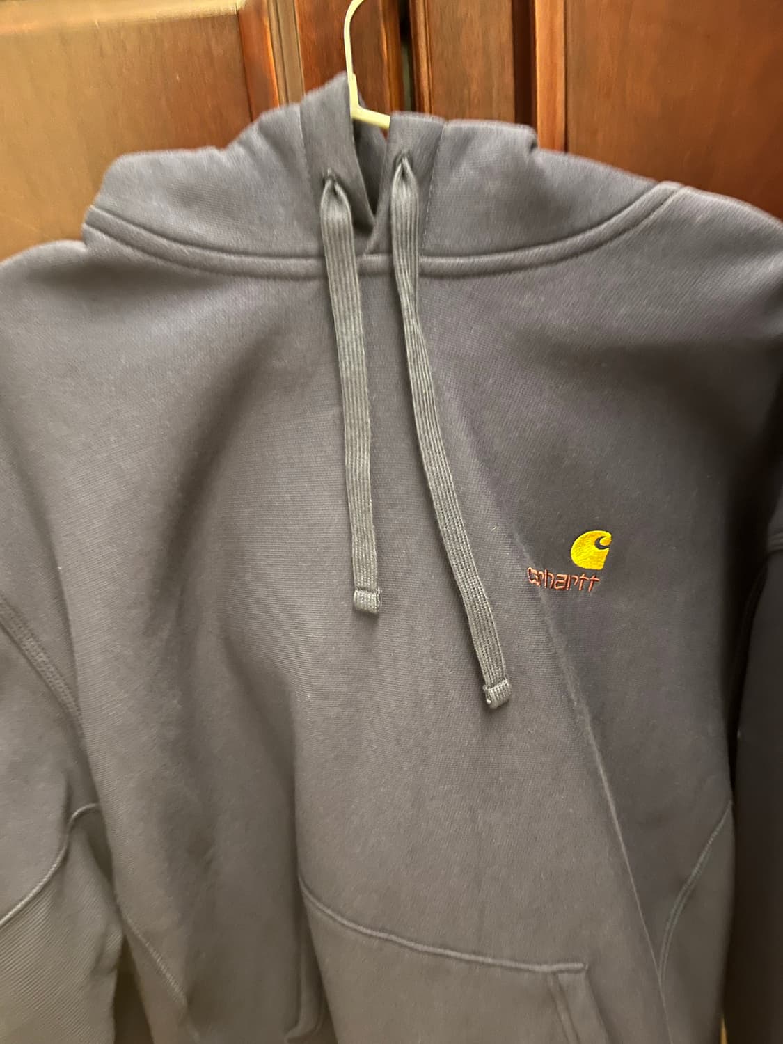 칼하트 WIP 후드 아메리칸 스크립트 스웨트셔츠 블루 상품이미지2