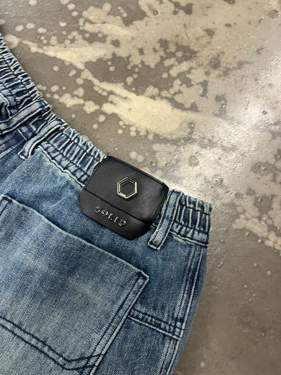 솔리드옴므 데님 밴딩카고팬츠 48 상품이미지4