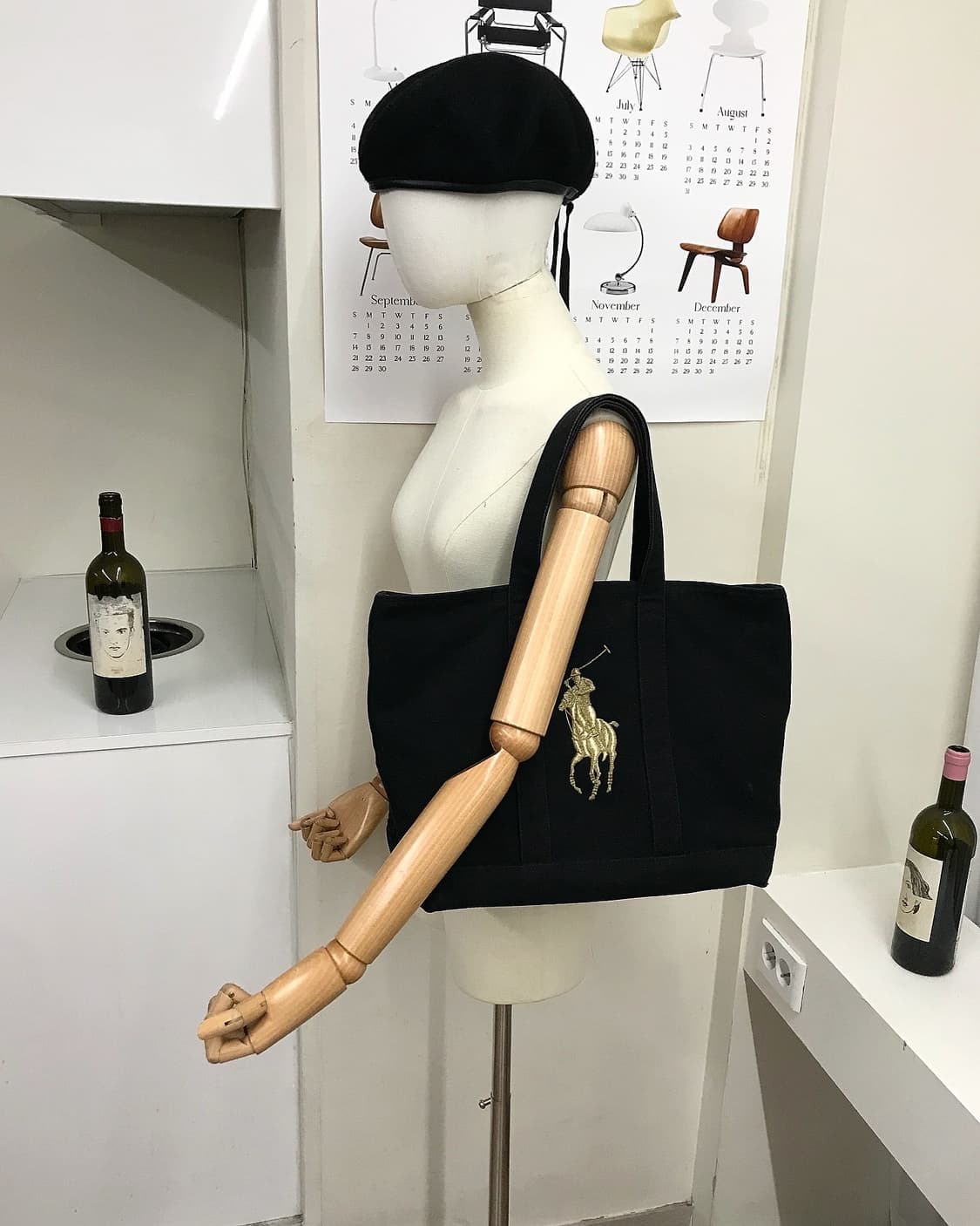 폴로 골드 빅포니 블랙 토트백 가방 상품이미지9