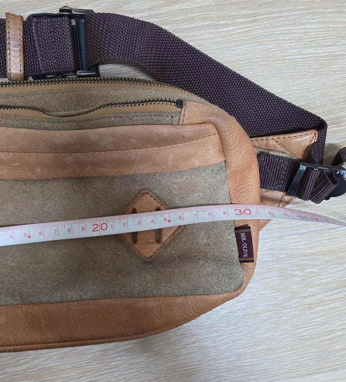 MR.OLIVE 가죽 스웨이드 힙색 상품이미지6