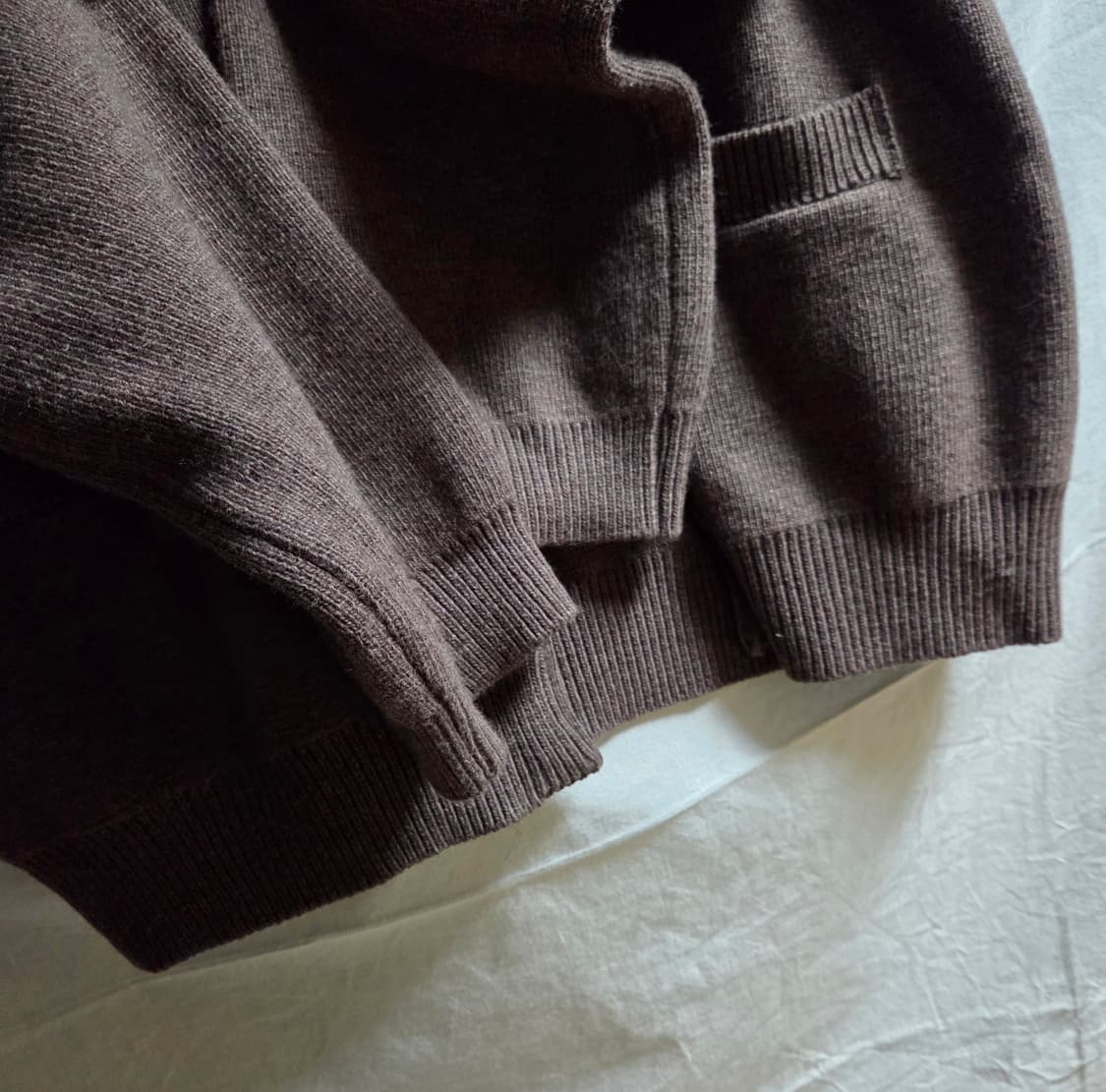 malen 말렌 울 캐시미어 니트 가디건 브라운 1 상품이미지4