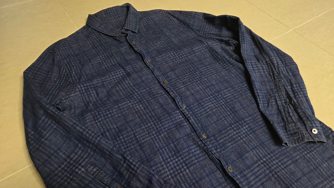 시스템 옴므 이태리 코토니피시오 알비니 체크 린넨 상품이미지3